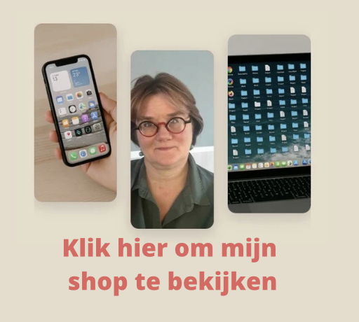 klik hier om naar de shop te gaan met foto van telefoon laptop en martine